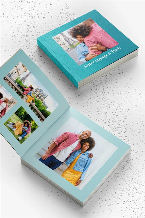 Livre photo avec le design Turquoise