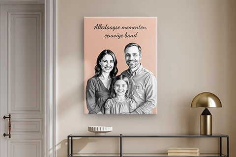 sérigraphie représentant un portrait de famille