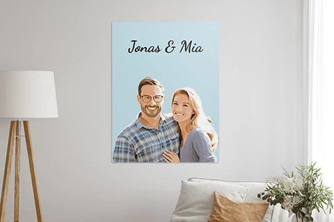 affiche représentant le portrait d'un couple