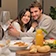 Exemple de portrait d'un couple avec un obstacle