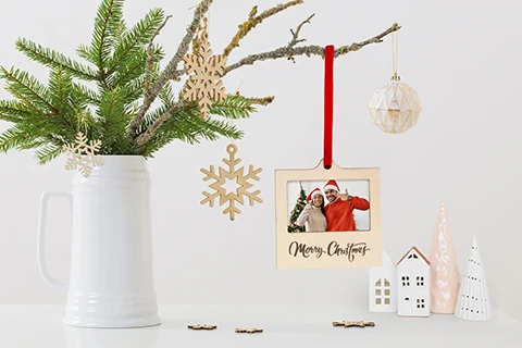 Décoration photo pour arbre de Noël