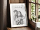 portrait sur mesure d'un couple, cadre compris