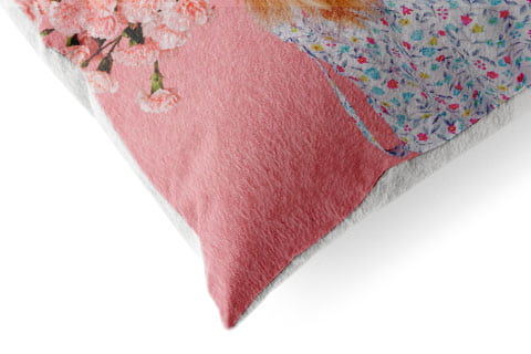 Coussin personnalisé vue détaillée