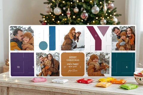 Calendrier de l’Avent Ritter Sport personnalisé avec collage photo