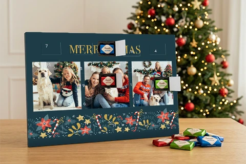 Calendrier de l’Avent Sarotti personnalisé avec photo de Noël